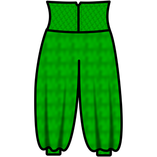 Green shalwar.